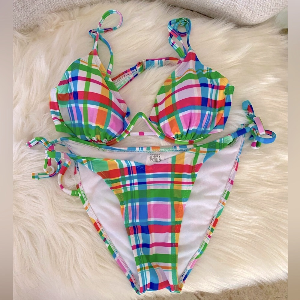 Plaid bikini set
